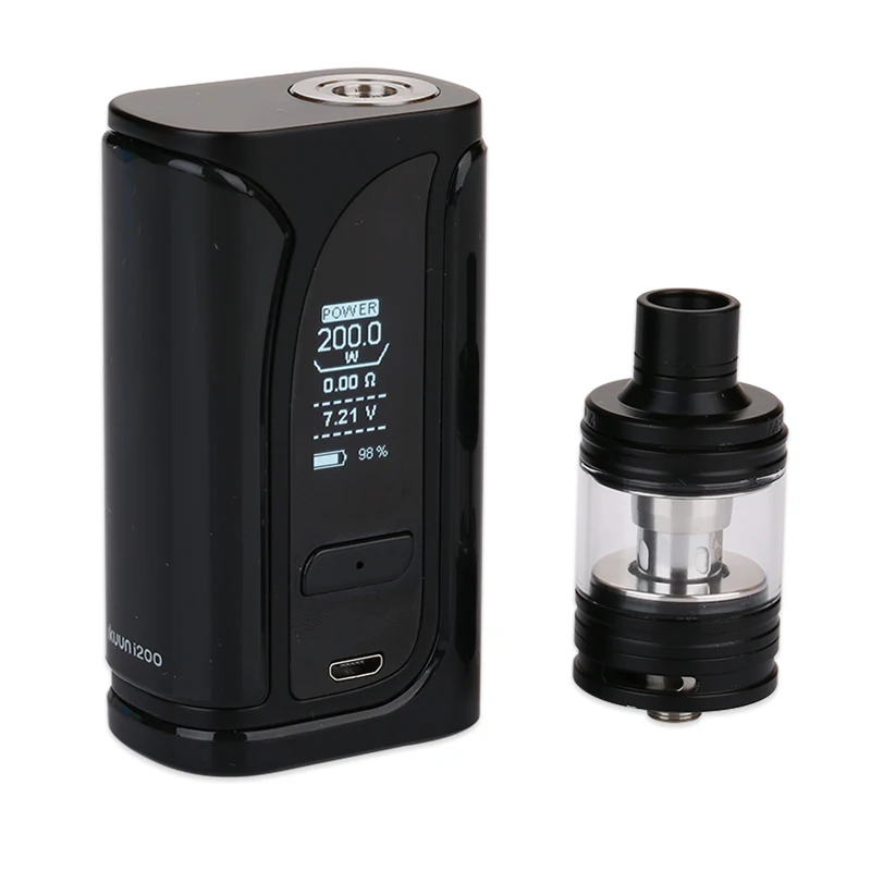 Original 200W Eleaf IKuun I200 Vape Kit with MELO 4 Atomizer 4.5ml & Built In 4600mAh Battery Mod & EC2 Coils E-cigarette Kit