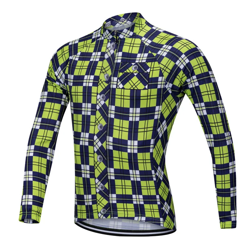 Sedrick бренд с длинным рукавом для мужчин Велоспорт Джерси быстросохнущая профессиональная велосипедная команда MTB велосипедный Цикл Одежда Майо Ciclismo спортивные рубашки - Цвет: Green-Blue