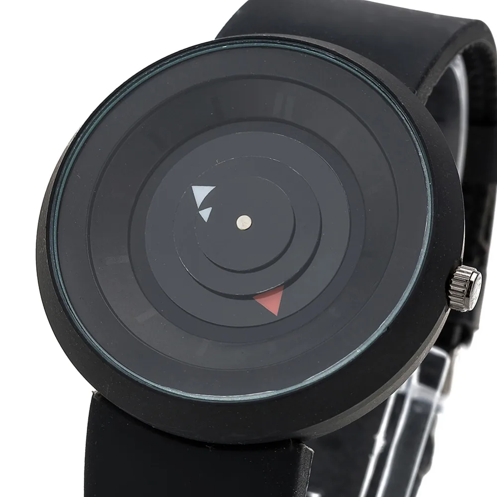 Дизайн креативные часы футуристические мужские женские черные водонепроницаемые кварцевые часы BGG брендовые модные повседневные уникальные наручные часы