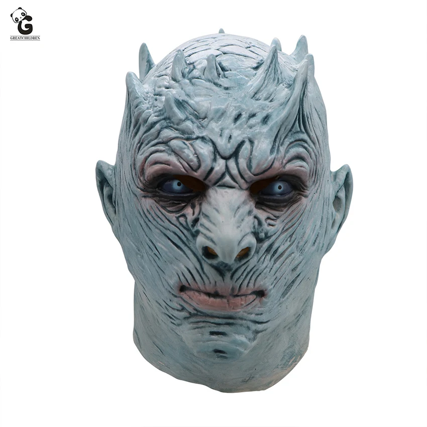

Thrones Costume Mask Night's King Walker Face NIGHT RE Zombie Latex Mask Adults Halloween Costume for Men Throne Party Mask