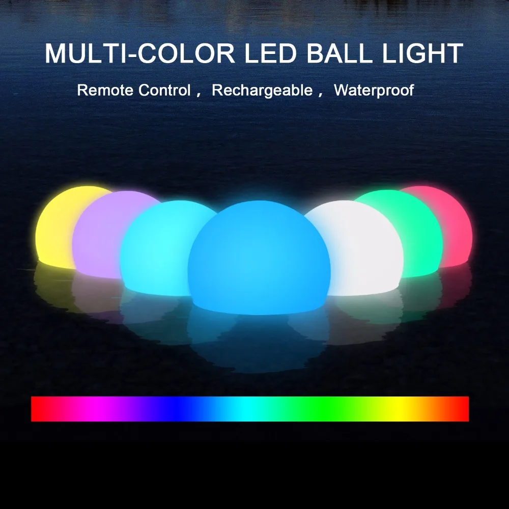 

Kohree Wireless Charging Led Swimming Pool Light Floating Ball Lights for Spa Party Christmas Outdoor Decoration Waterproof