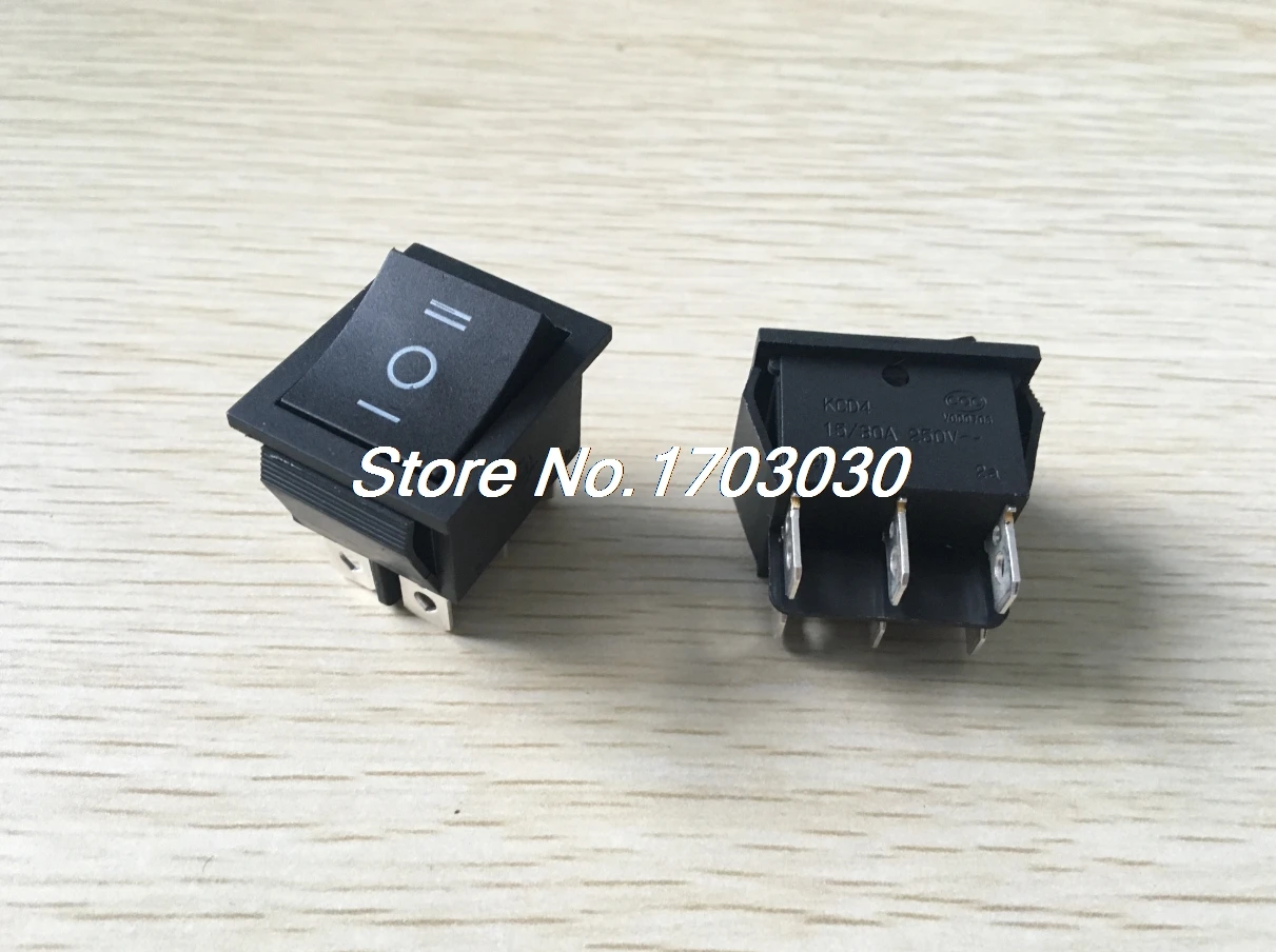 

2 Pcs AC 250V 15/30A 6 Pins DPDT On/Off/On Rocker Switch