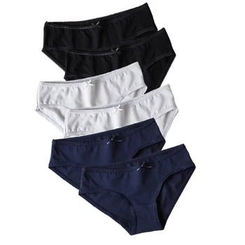 

6pcs/lot Women's Panties Cotton Female Underwear Women Sexy Lingerie Comfortable breathable panties Seamless simple bow briefs