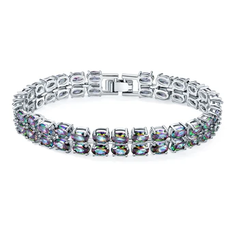 

CARSINEL Luxury Colorful Chain Link Bracelet for Women Girl Gifts Shining AAA Cubic Zircon Crystal Jewelry BR0199