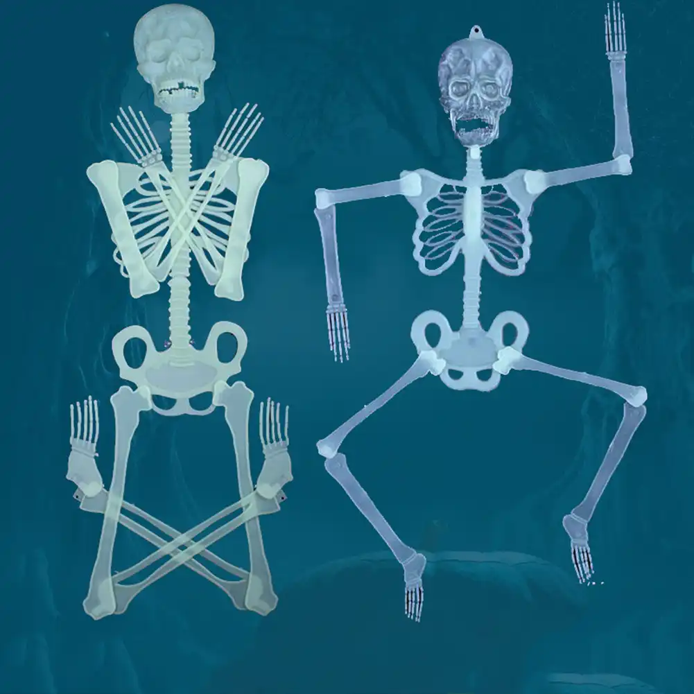 horror luminous movable skull skeleton scary party