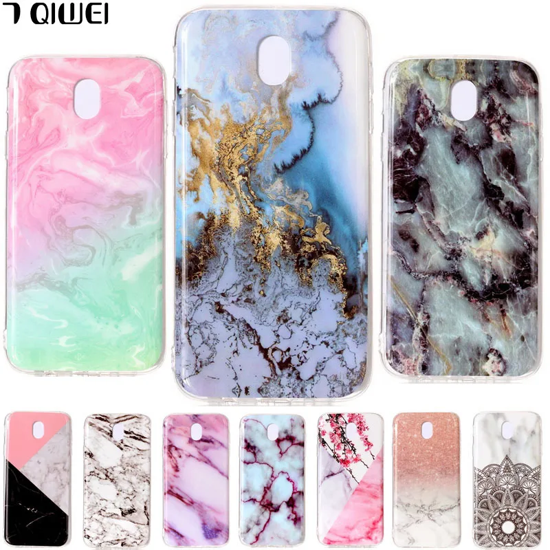 For Samsung J7 2017 Case Silicon Granite Marble Soft TPU Clear Back Cover For Samsung Galaxy J7