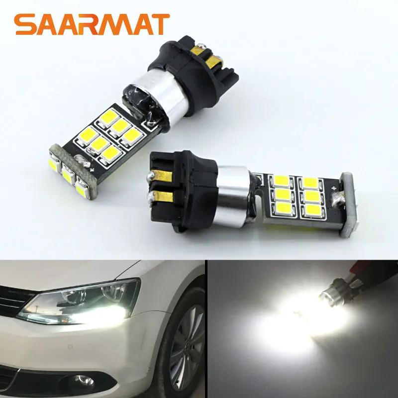 2 шт. белый PWY24W PW24W 15 SMD светодиодный дневный ходовой светильник DRL поворотники для