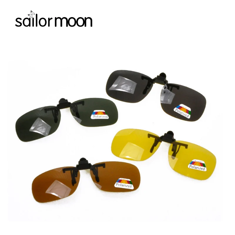 2016 High quality Polarized Clip On Sunglasses men Sport Driving