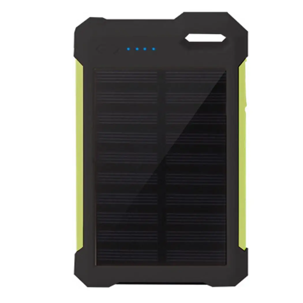 12000 mAh power Bank Мобильная мощность Солнечная Внешняя мощность Универсальное зарядное устройство lcd USB батарея power bank power для мобильного телефона - Цвет: Yellow