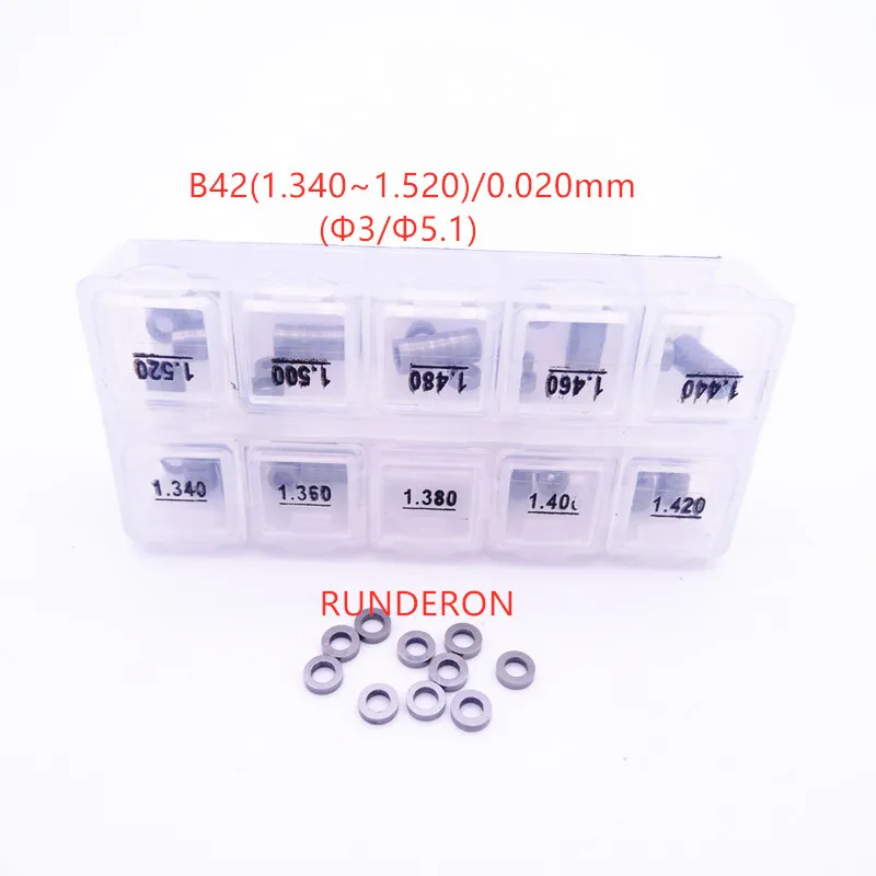

RUNDERON B42 Steel Gasket Fuel System Common Rail Injector Repair Adjusting Washer Shim for-Bosch 0445 110 Series