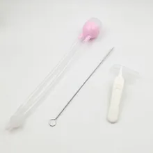 3 шт. для младенцев, безопасная Чистка носа, детский вакуумный отсасывающий носовой аспиратор, набор для младенцев, аксессуары для защиты от гриппа