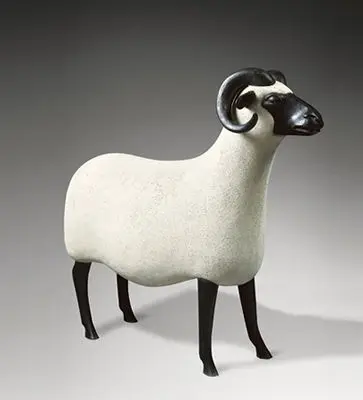 Outdoor Sculpture Garden Decoration Sheep Figurine Or Outdoor Sculpture Garden Decoration Sheep Figurine Or Statue In Theme Park Exhibition