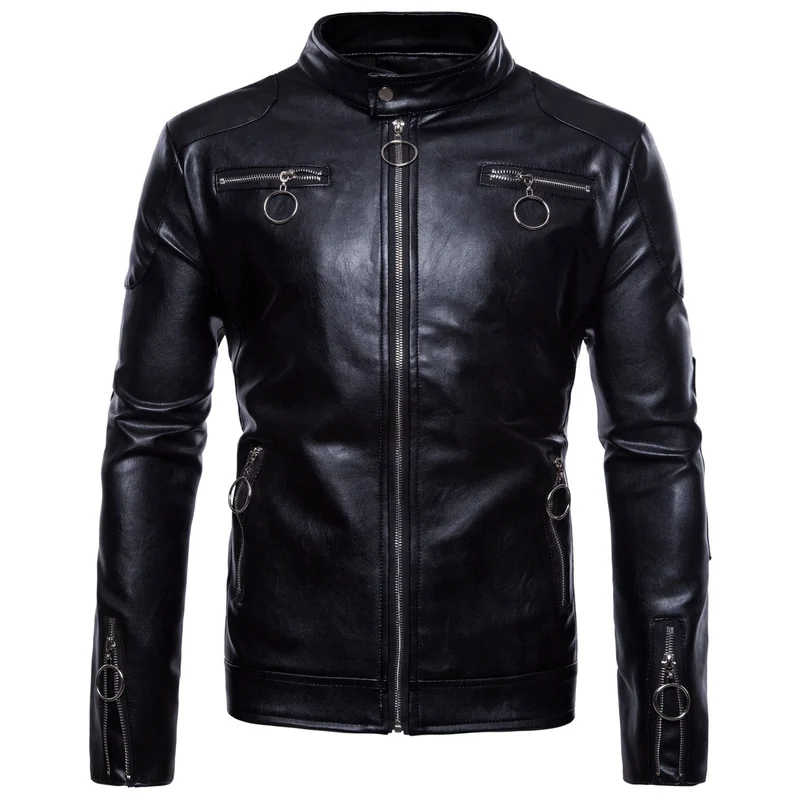 2019 Hot New Fashion Men's Leather Jacket Large Size Men's Leather Motorcycle Leather Jacket Men's Handsome Motorcycle Clothing 2019 Hot New Fashion Men's Leather Jacket Large Size Men's Leather Motorcycle Leather Jacket Men's Handsome Motorcycle Clothing
