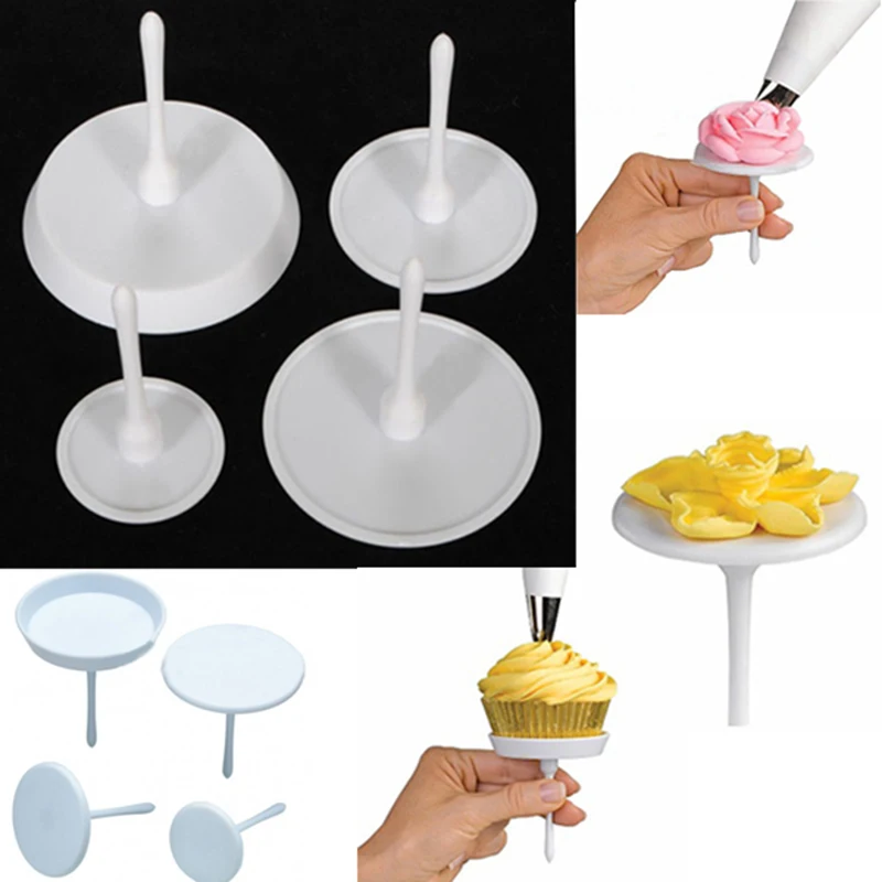 

1Set/4PCS Cake Cupcake Stand Icing Cream Flower Nails Set Sugarcraft Decorating Tool