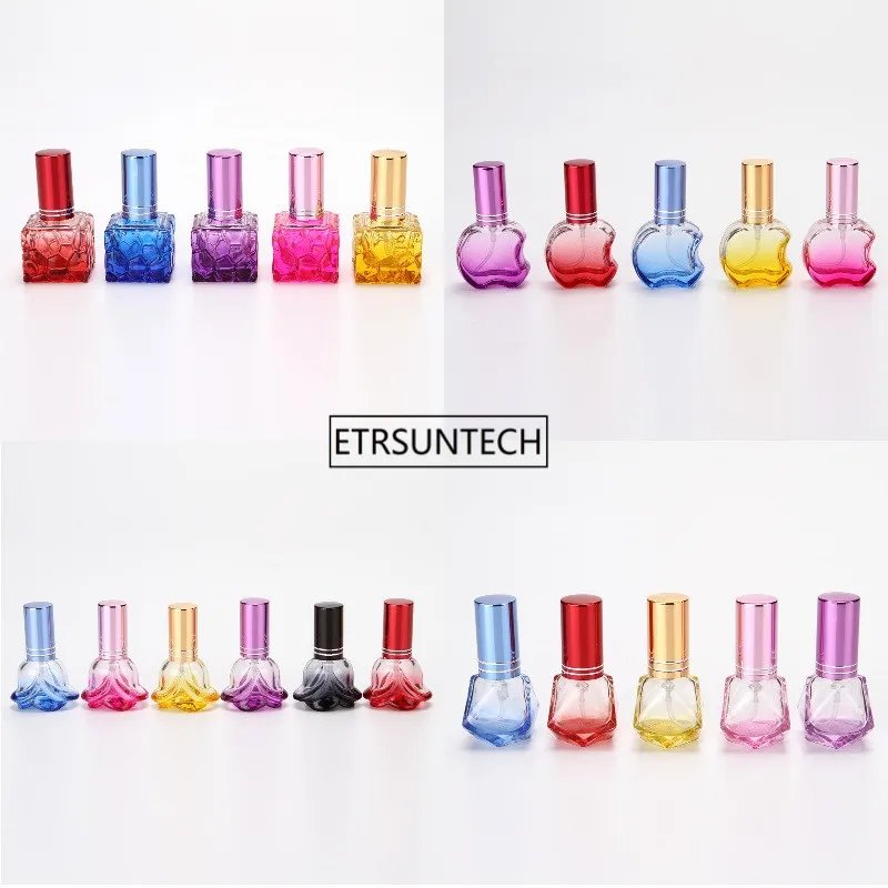 

6ml 8ml 10ml Colorful Empty Glass Spray Bottles Refillable Portable Mini Sample Perfume Bottle Atomizer Cosmetic Contaier