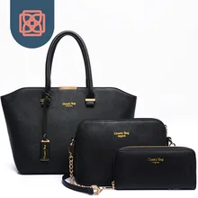 3 unidades de Asas y Bolso y bolsa para Transportar Cadáveres Cruzada set Designer Brand PU de Cuero Saffiano Bolso OL de las mujeres