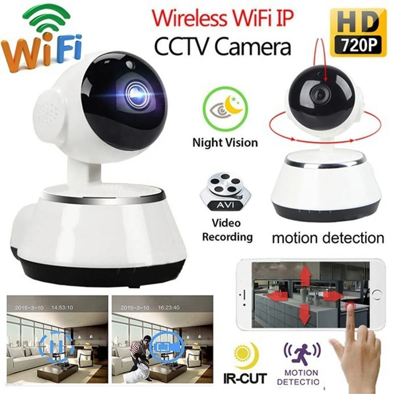 720P WiFi Smart Net Night Vision Camera CCTV IP Camera Remote Viewing