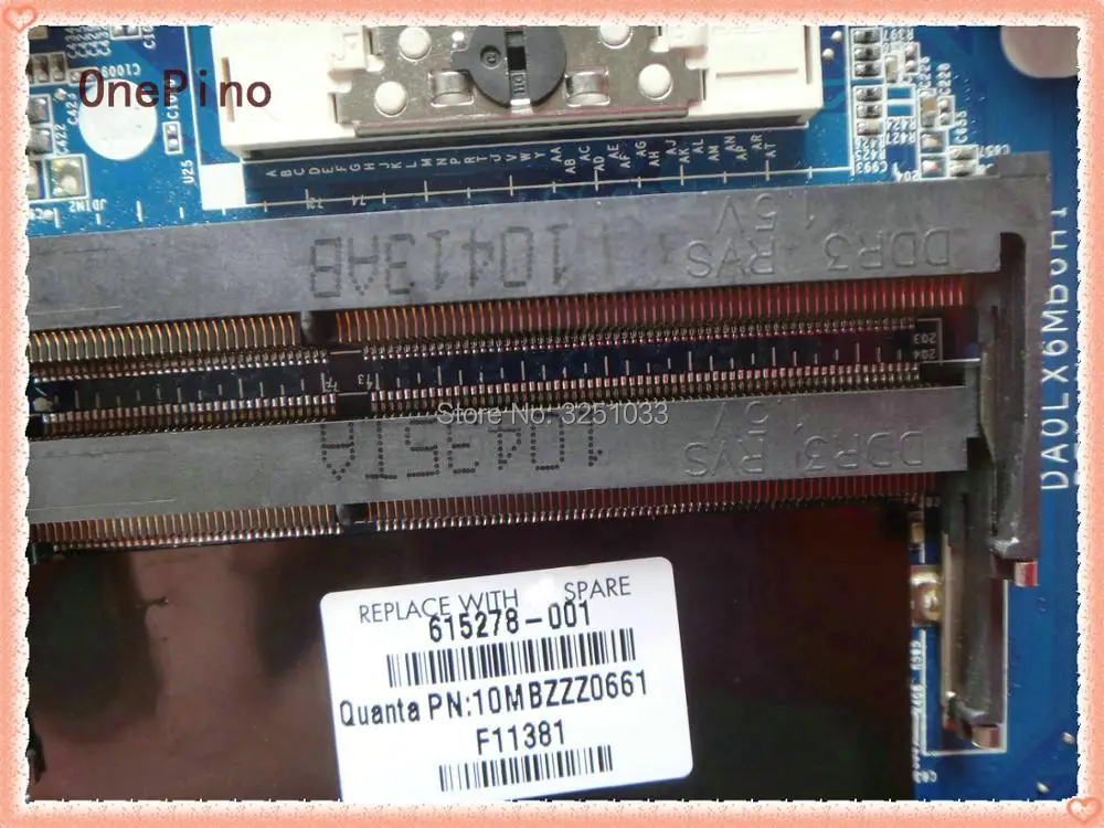 615278-001 для hp PAVILION DV6T-3000 ноутбук ПК DV6-3000 материнская плата для ноутбука DDR3 протестированная Гарантия 60 дней