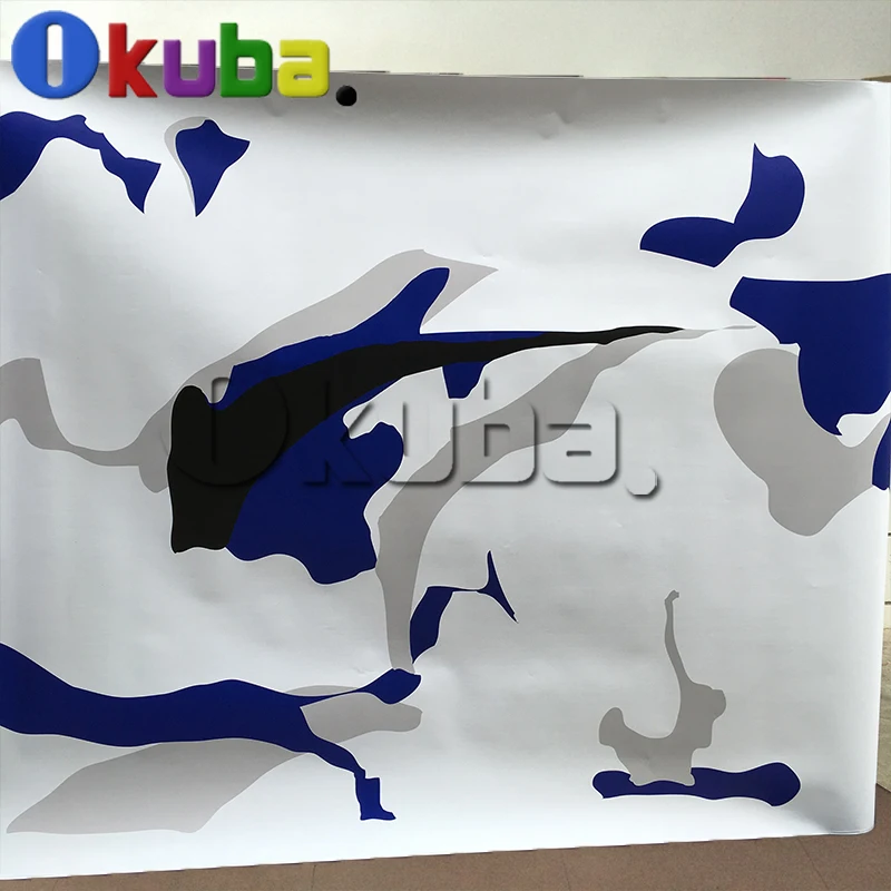 

Black White Blue Camo Film Decal Sticker Custom Wrap Camouflage Vinyl Car Wrapping Foil Truck Vinyl Wrap 1.52*30m/roll