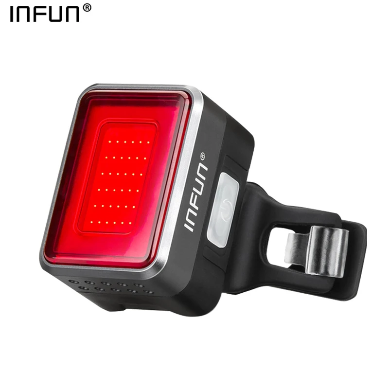 INFUN دراجة ضوء خلفي الدراجات التلقائي الفرامل التعريفي الضوء الخلفي MTB USB تهمة تنفس مصباح ليد جيب الدراجة السلامة مصباح INFUN دراجة ضوء خلفي الدراجات التلقائي الفرامل التعريفي الضوء الخلفي MTB USB تهمة تنفس مصباح ليد جيب الدراجة السلامة مصباح