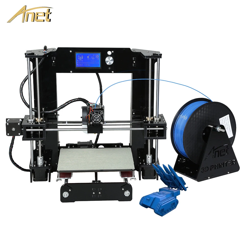 Anet A6 3d принтер акриловая рамка машина impressora Экструдер Reprap prusa i3 комплект DIY с 10 м PLA