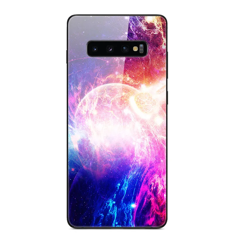 Чехол из закаленного стекла для samsung Galaxy S10 Plus, чехол s, мягкий бампер, Жесткий ПК, задняя крышка для samsung S10 Lite S10e e Funda S 10 Plus - Цвет: 4