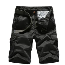 Мужские шорты-карго в стиле милитари летние армейские зеленые хлопковые шорты мужские свободные шорты с несколькими карманами мужские повседневные бермуды 40