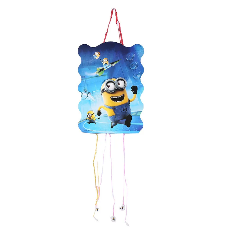 

1pc Blue Minions Cartoon Paper Folding Pinata Party Toy Game Bingo Girl Kids Birthday/Festival Decoration Favor Supplies 49*27cm
