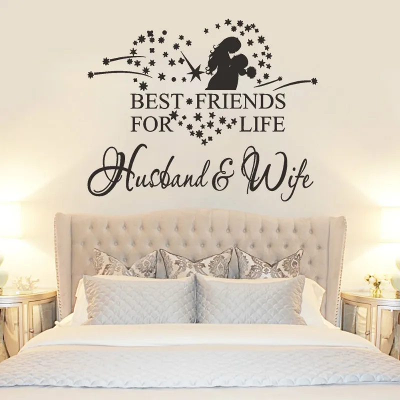 Romantic Husband Wife Heart Wall Stickers Best Friends For Life Husband