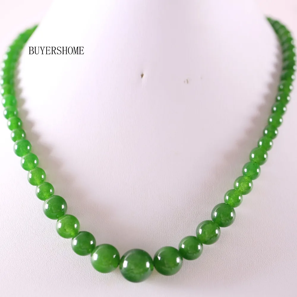 Handmde женские ювелирные изделия 6-14 мм натуральные камни круглые бусины зелёные малахитовые Howlite фарфоровое ожерелье из содалита 1" 1 шт RE009-103