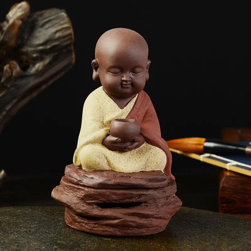 

Ceramic Statues Incense Burner Incense Base Bowl Coil Incense Gifts Incense Base Budda Decorativo Assuaging and Calming LZK007