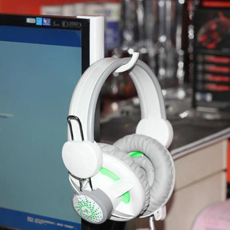 

1pc Universal Hooks Headphone Headset Hanger Wall PC Monitor Earphone Stand Holder Rack Sep4 Earphone Accessories