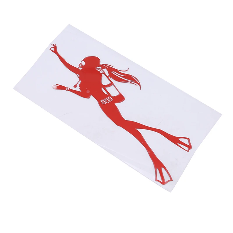 خاص فينيت مع الغوص حركة الكرتون غواص أحرف امرأة سيارة ملصقات الديكور