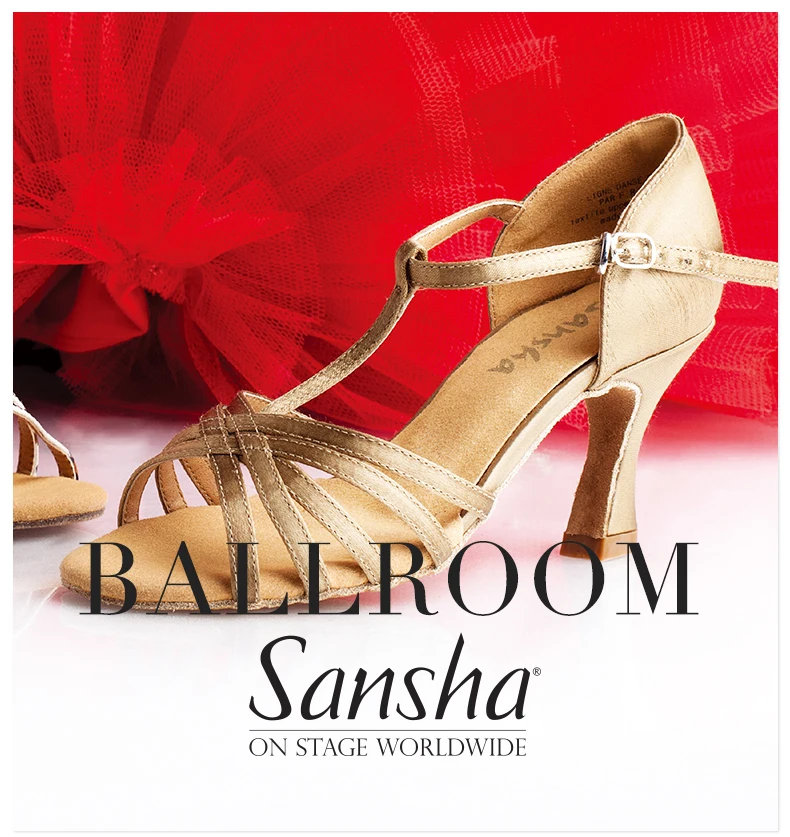 Sansha/женские атласные туфли для латинских танцев на каблуке 7,5 см; черные/красные туфли для сальсы; Бальные Танцевальные Туфли для девушек; BR31028S