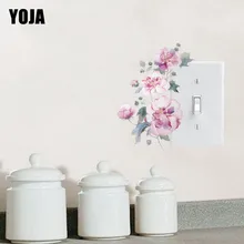 YOJA переключатель Стикеры милые сливы Европейский цветок ПВХ Номер Декоративные моды стиль Наклейка на стену 15SS0030