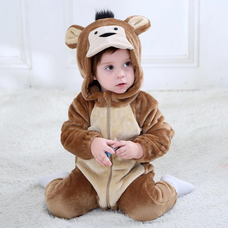

Ребенок обезьяна Kigurumi пижамы одежда комбинезоны для новорожденных комбинезон Anima lCosplay одежды, Рождественский костюм с капюшоном зимний комбинезон для мальчиков и девочек