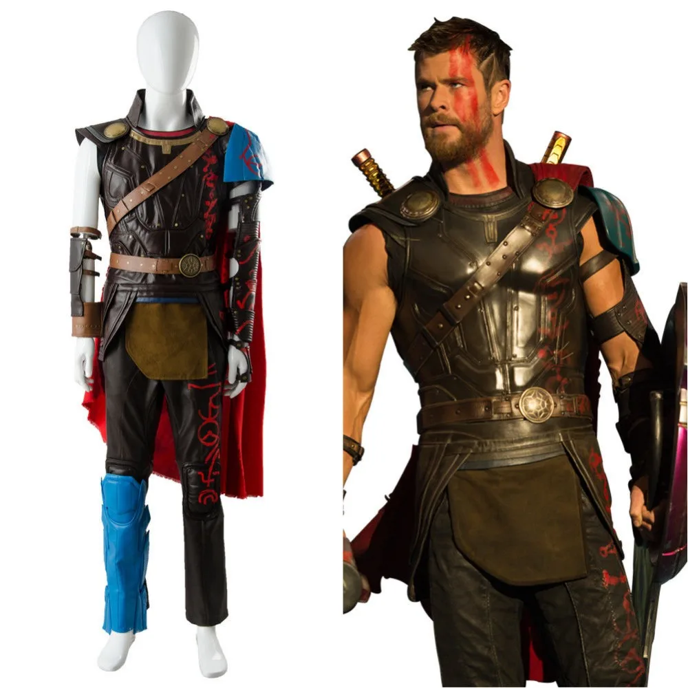The Avengers Thor 3 Ragnarok Cosplay Arena Gladiator Costume Battle Suit Outfit 