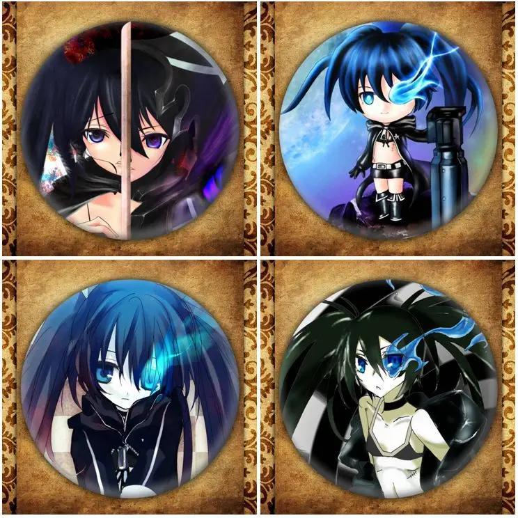 

Japanese Anime BLACK ROCK SHOOTER Display Badge Fashion Cartoon Figure Kuroi Mato Brooches Pin Jewelry Accessories