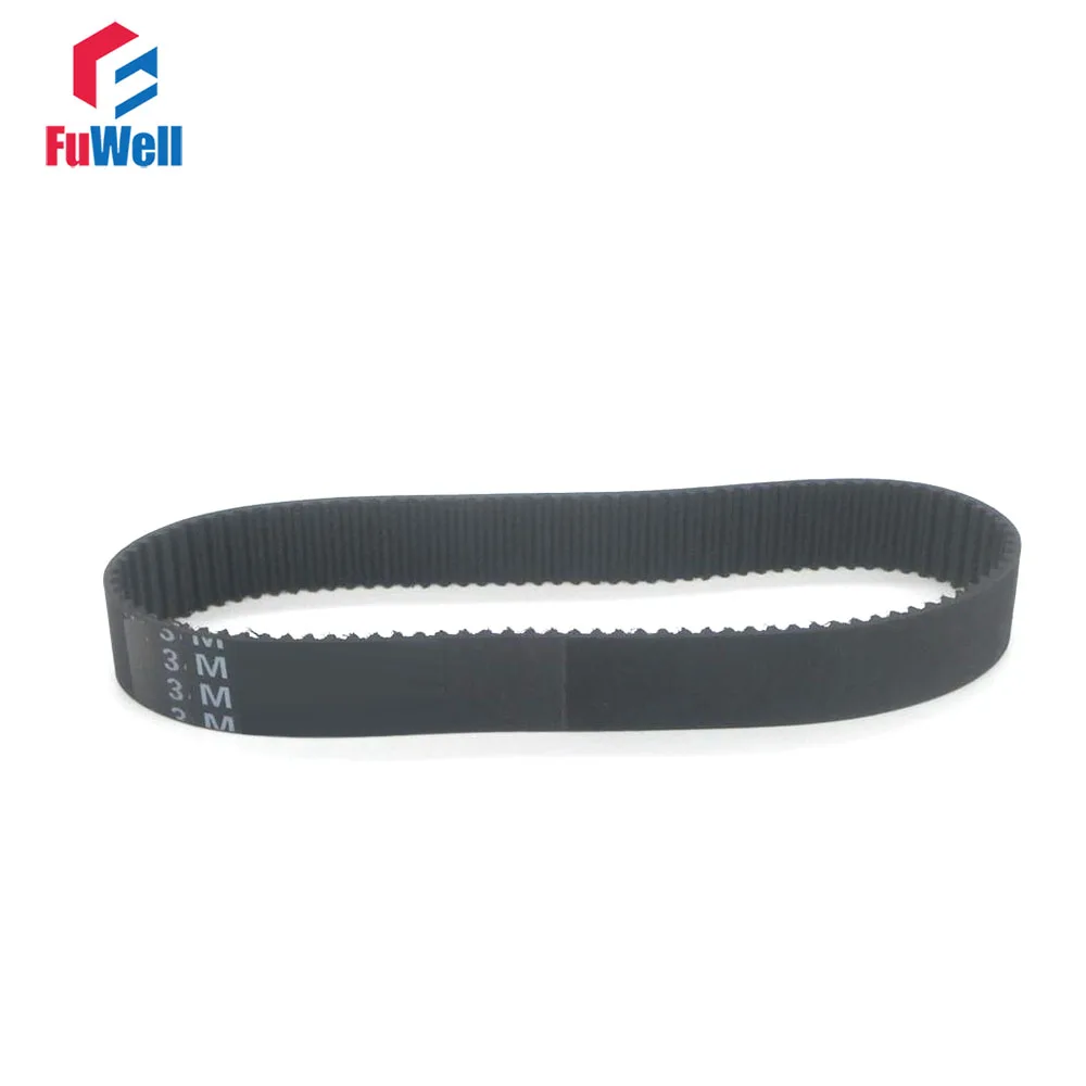 2pcs HTD3M Timing Belt Closed Loop 15mm Width Rubber Gear Belt 276/279