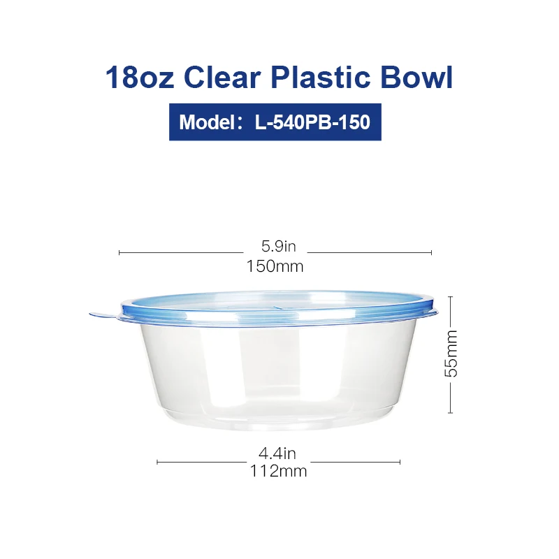 540ml(18oz) 10pcs OTOR 10 шт. 12 унций одноразовая пластиковая коробка для бенто пищевой контейнер приготовление пищи Ланч-бокс многоразовые контейнеры для микроволновки дома Ланч-бокс - Цвет: 540ml(18oz) 10pcs