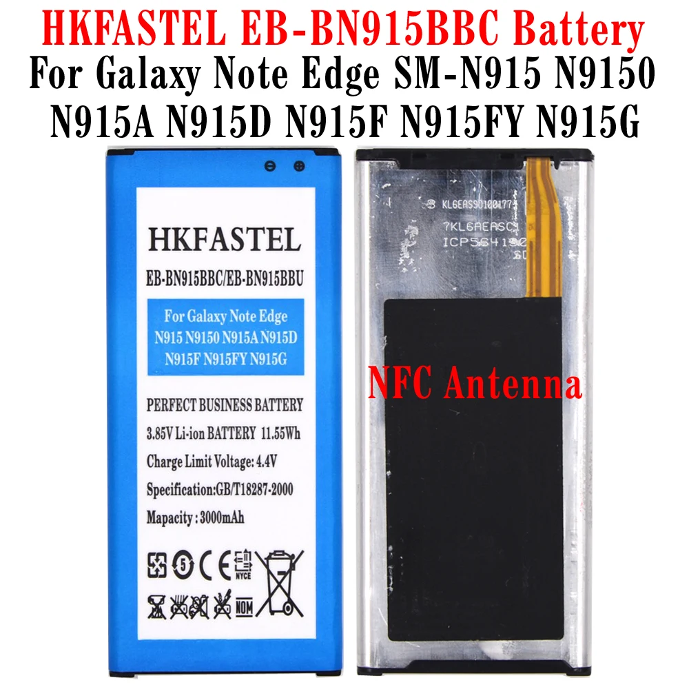 Hkfastel eb bn915bbc батарея с антенной NFC для Samsung Galaxy Note edge sm n915 N9150 n915a n915d n915f n915fy n915g|battery for