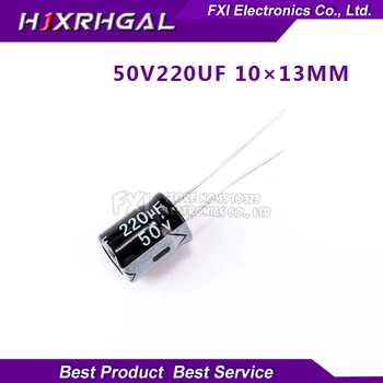 

50PCS 50V220UF 10*13mm 220UF 50V 10*13 Electrolytic capacitor New original