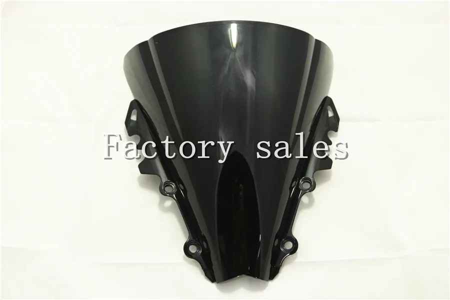 Ветровое стекло для Yamaha YZF 600 R6 2006 2007 черное с двойным пузырьком 03 04 05 CC RR YZFR6|windshield