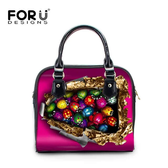 Fourdesigns 2017 Luxury Handbags Women S Leather Totes Ladybug Fourdesigns 2017 Luxury Handbags Women S Leather Totes Ladybug Printing Las Shoulder Crossbody Bags Multi