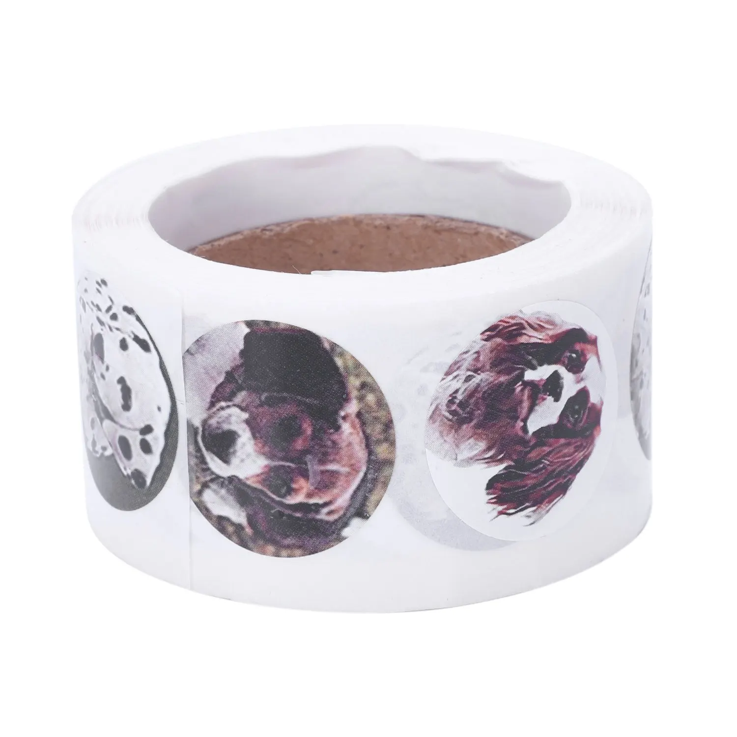 

Paper Dog Pattern Gift Stickers Personalised Home, Store, Etc Parcels Postage 500 Pcs/Roll Labels 1 Inch