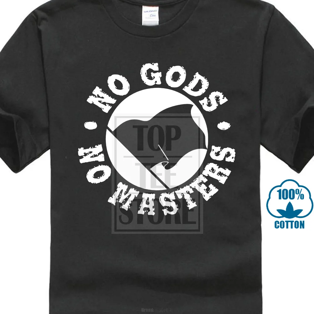 

No Gods No Masters Anarchy Flag Anarchist T Shirt Anti Nwo Hot New 2019 Summer Fashion T Shirts Casual Short Sleeve Novelty
