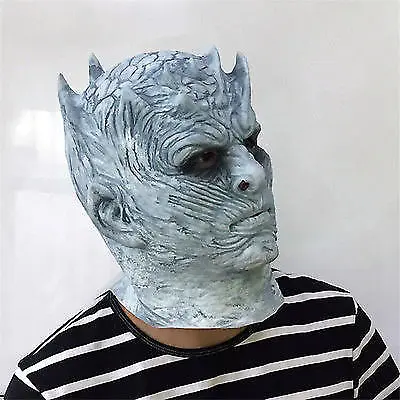 Игра престолов ночной король маска ночной король страшная маска на Хеллоуин костюмы плавное платье Косплей Полный лица маска