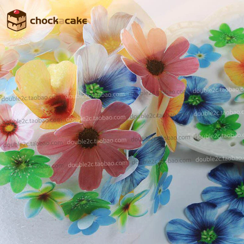 Edible Flowers For Cake Decorations 37pcs Wafer Flowers Cake Idea Decoration Edible Paper For Cupcake Decoration Flowers For Cake Edible Paperfor Cake Aliexpress