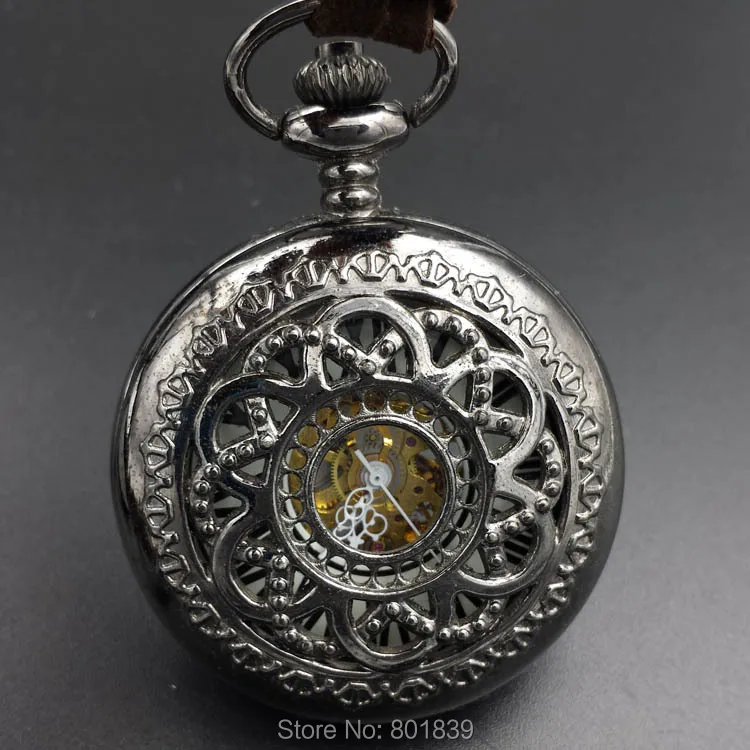 

Elegant Roman Number White Dial Hand Wind Men's Mechanical Pocket Watch With Necklace Chain Nice Gift Wholesale Price H138