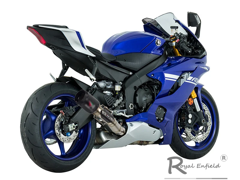 YZF-R6 R6, без шнуровки, для мотоцикла, выхлопная карбоновая выхлопная труба из углеродного волокна, средняя Соединительная труба, для мотоцикла, для Yamaha R6 2006- laser